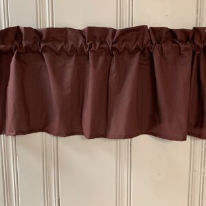 WINDOW CURTAIN VALANCE Brown Solid 100% Cotton Handmade Curtains Home Decor